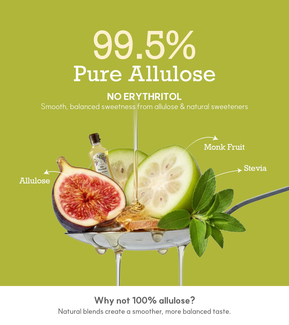 My Normal Allulose Syrup on pancakes for sugar-free sweetness