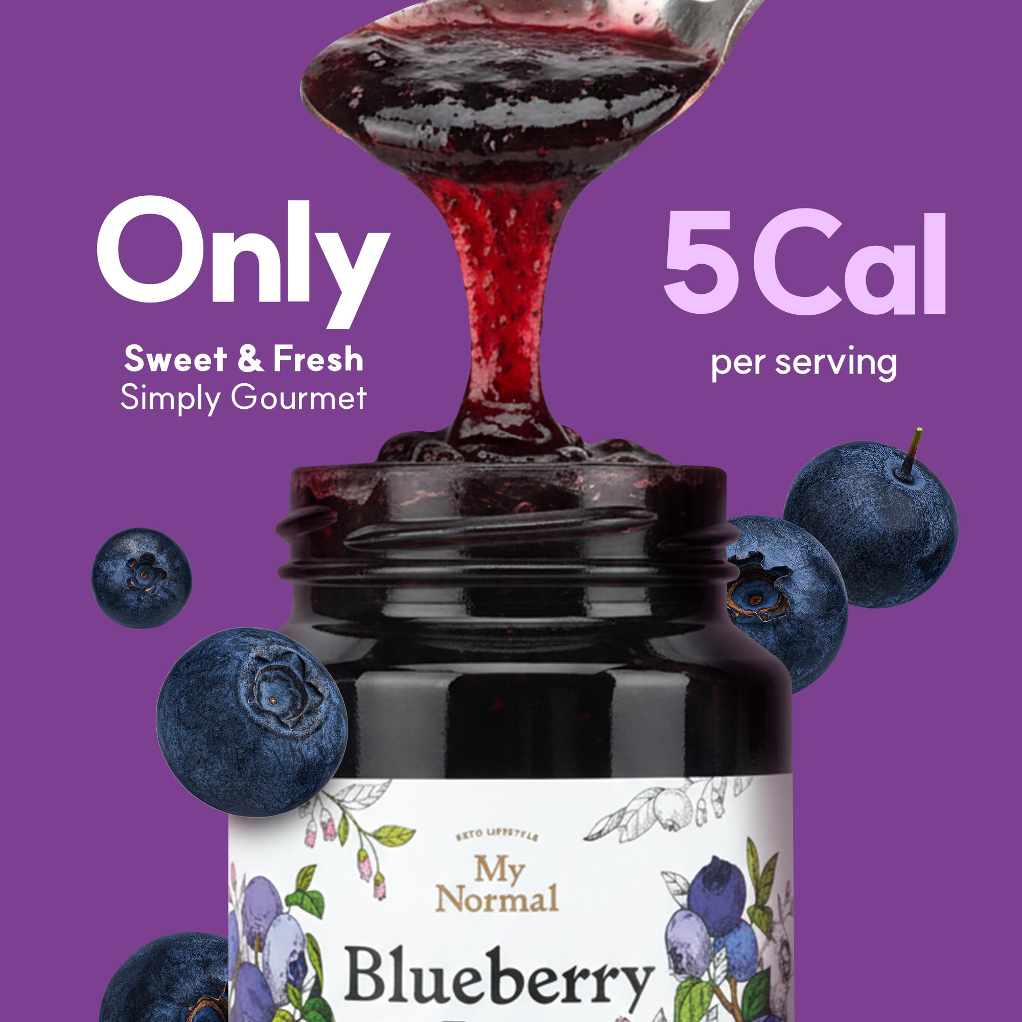 My Normal No Sugar Blueberry Jam with yogurt dip idea.
