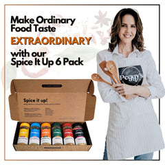 My Secrets Peggy's Food Spice It Up Pack grilling mix adds smoky flavor