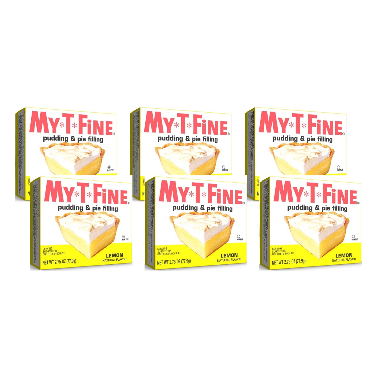 My-T-Fine lemon pudding pack front shows premium flavor for special desserts.