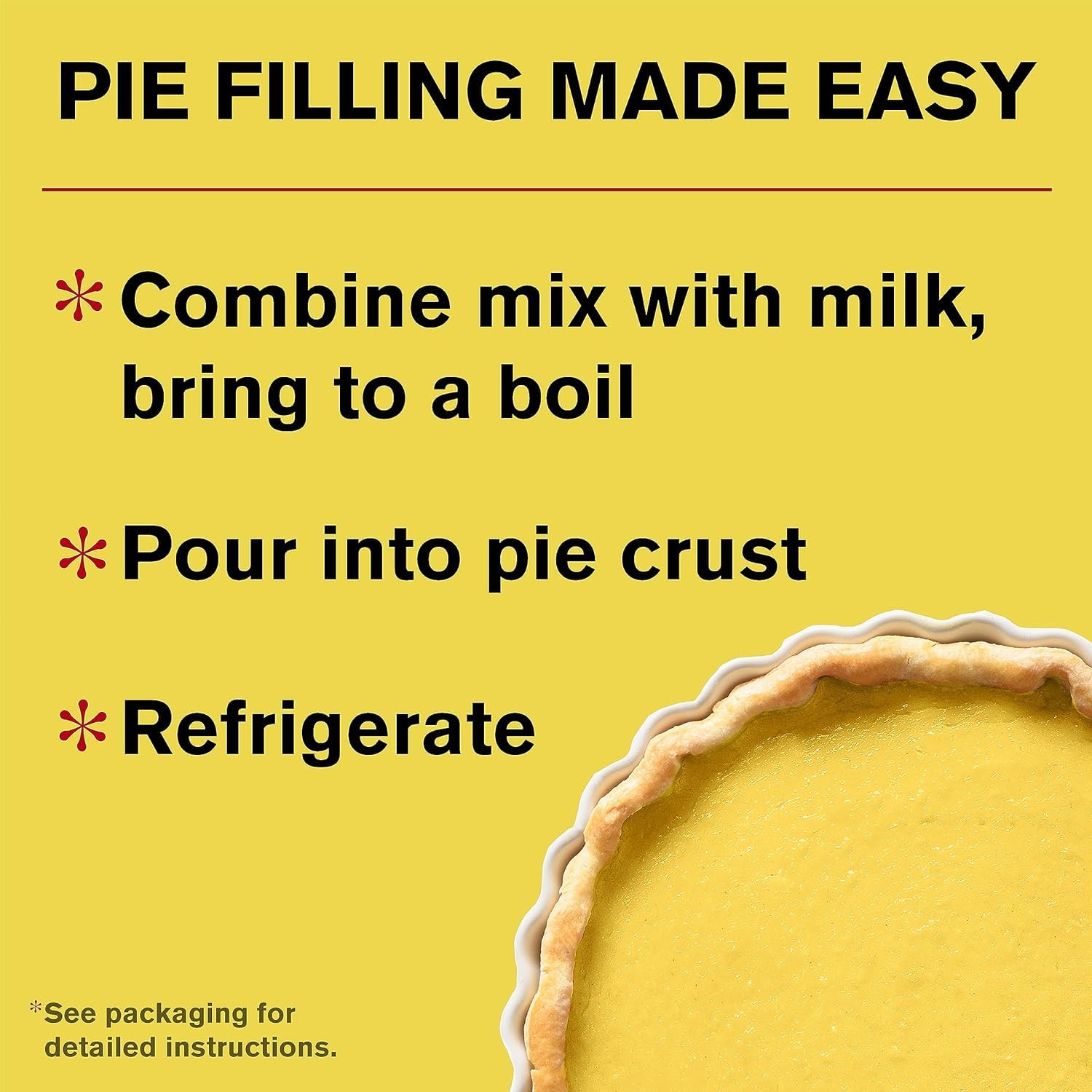 My-T-Fine lemon pudding pie filling ready to pour into lemon pie.