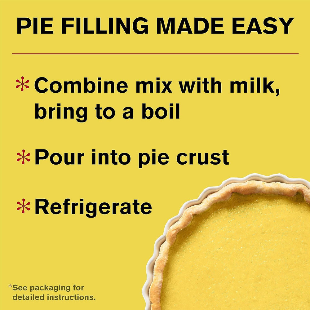 My-T-Fine lemon pudding pie filling ready to pour into lemon pie.