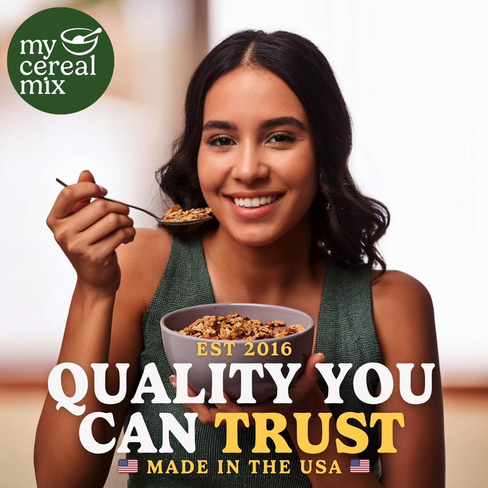 MyCerealMix 24oz bag supports family breakfasts or meal prep.