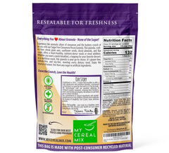 MyCerealMix Cinnamon Pecan granola crunch, great as a yogurt topping.