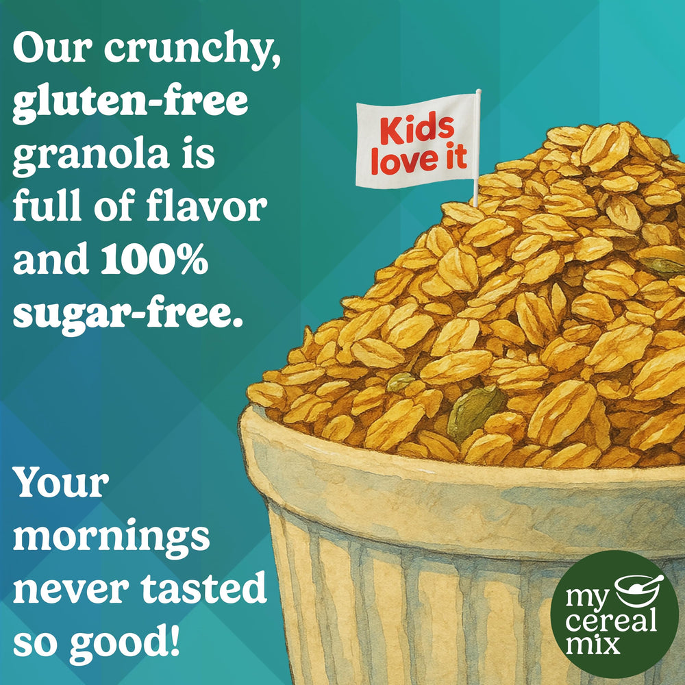 MyCerealMix granola with yogurt adds texture to a wholesome parfait.