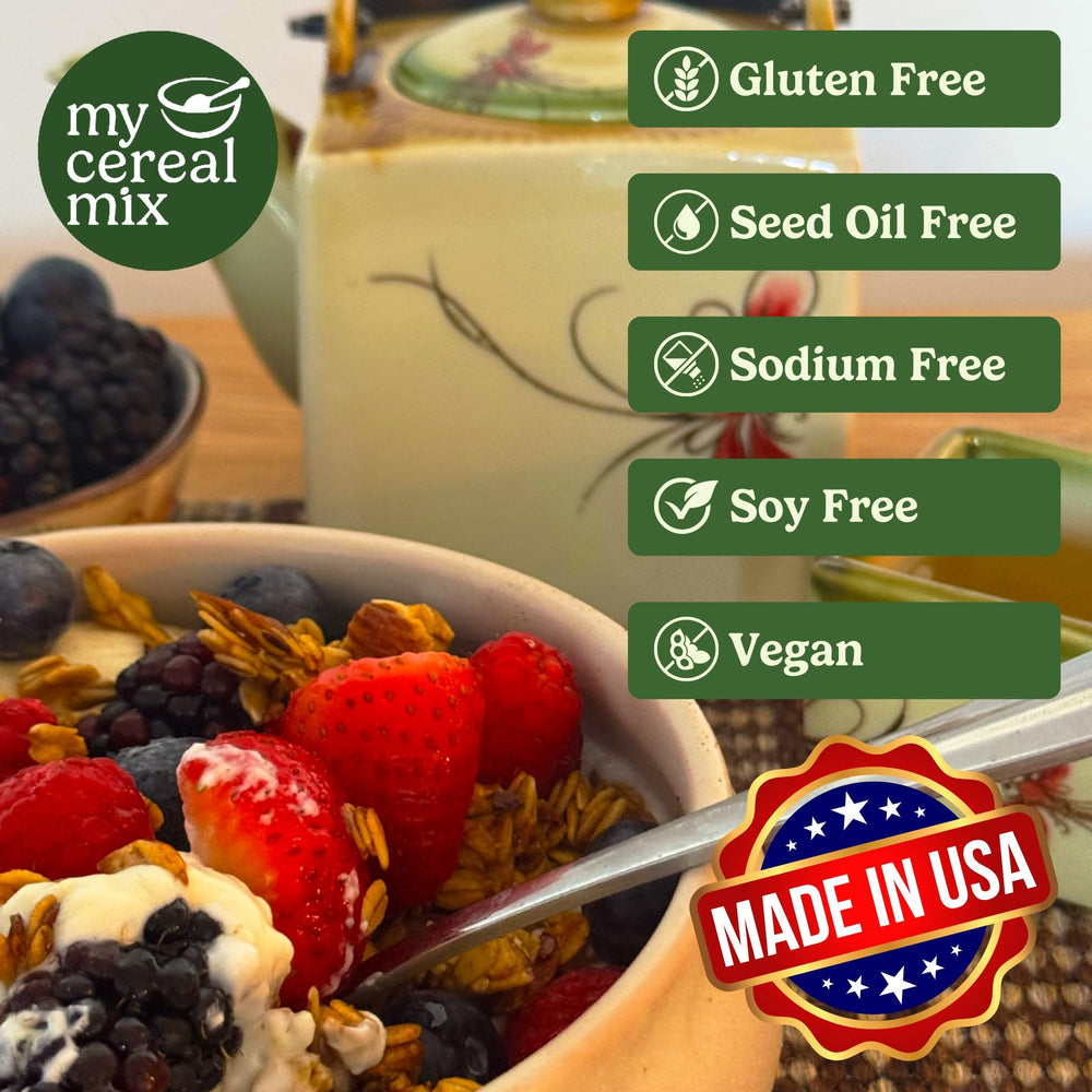 MyCerealMix free from sugar alcohols and artificial flavors.