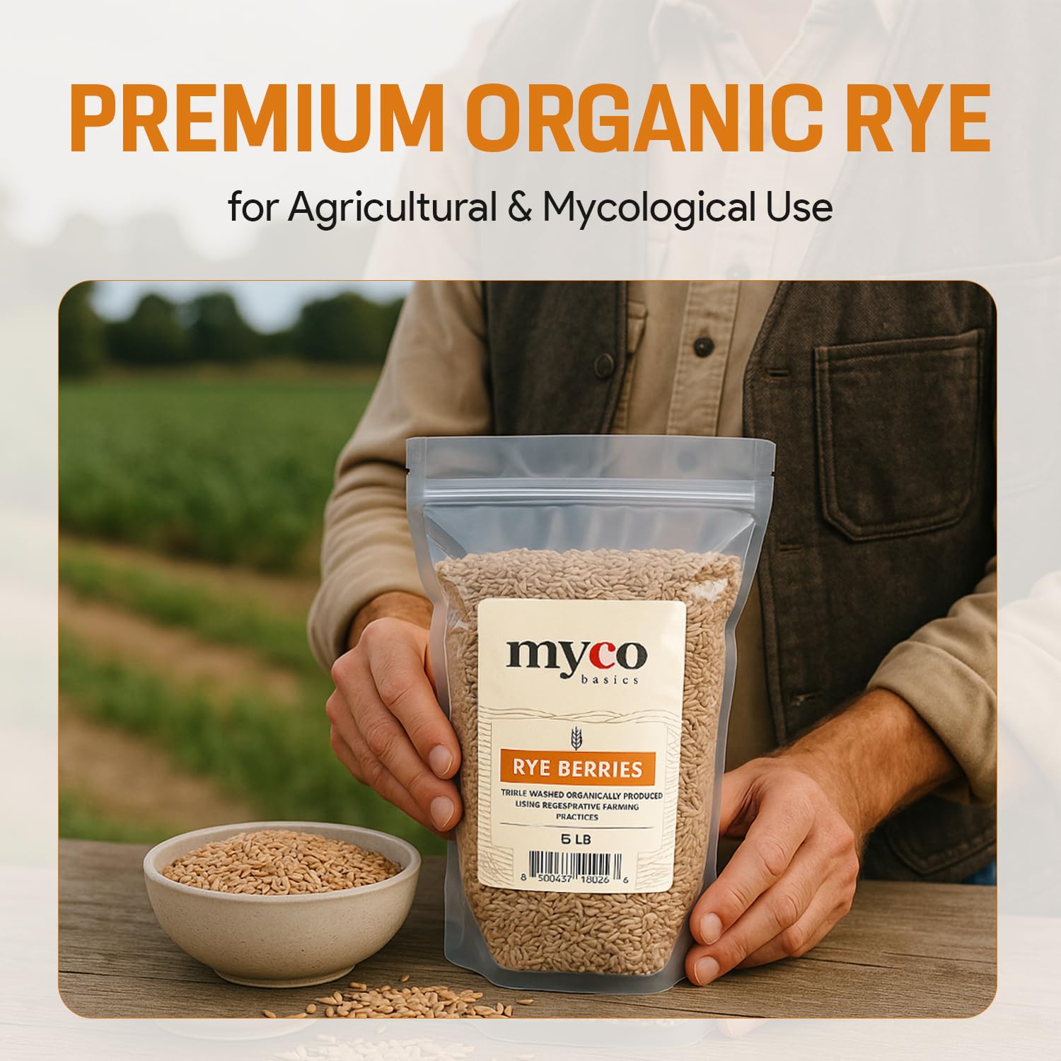 Mycology Basics rye berries used in distillery rye mash setup