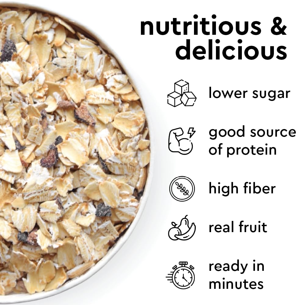 Overnight oats prepared with MYLK LABS Blueberry Maple Oatmeal for meal prep.