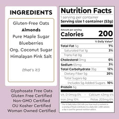 Close-up thick creamy texture in MYLK LABS Blueberry Maple Oatmeal.
