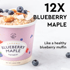 MYLK LABS Blueberry Maple Oatmeal Cup real blueberries highlight natural fruit flavor