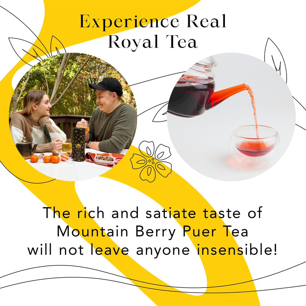 MyRoyalte Mountain Berry Pu-erh Tea grapes deepen flavor.