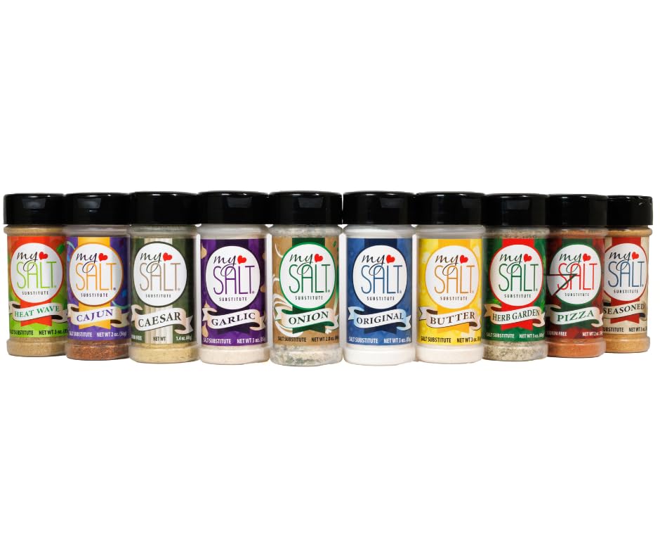 MySALT salt shaker on table suggests easy, versatile table use.