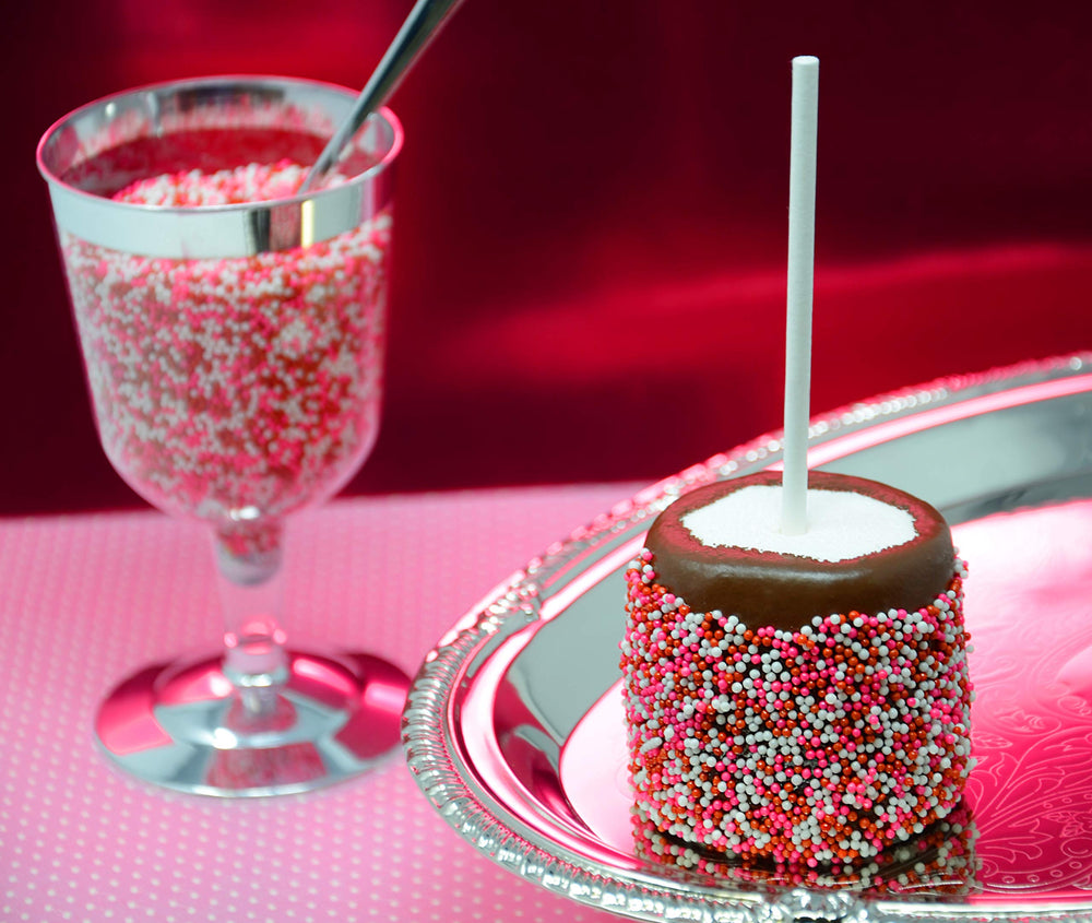 Mystic Sprinkles gift packaging Valentine theme elevates a dessert gift