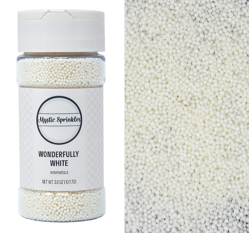 Mystic Sprinkles solid color nonpareils 3.8oz bottle convenient for quick topping