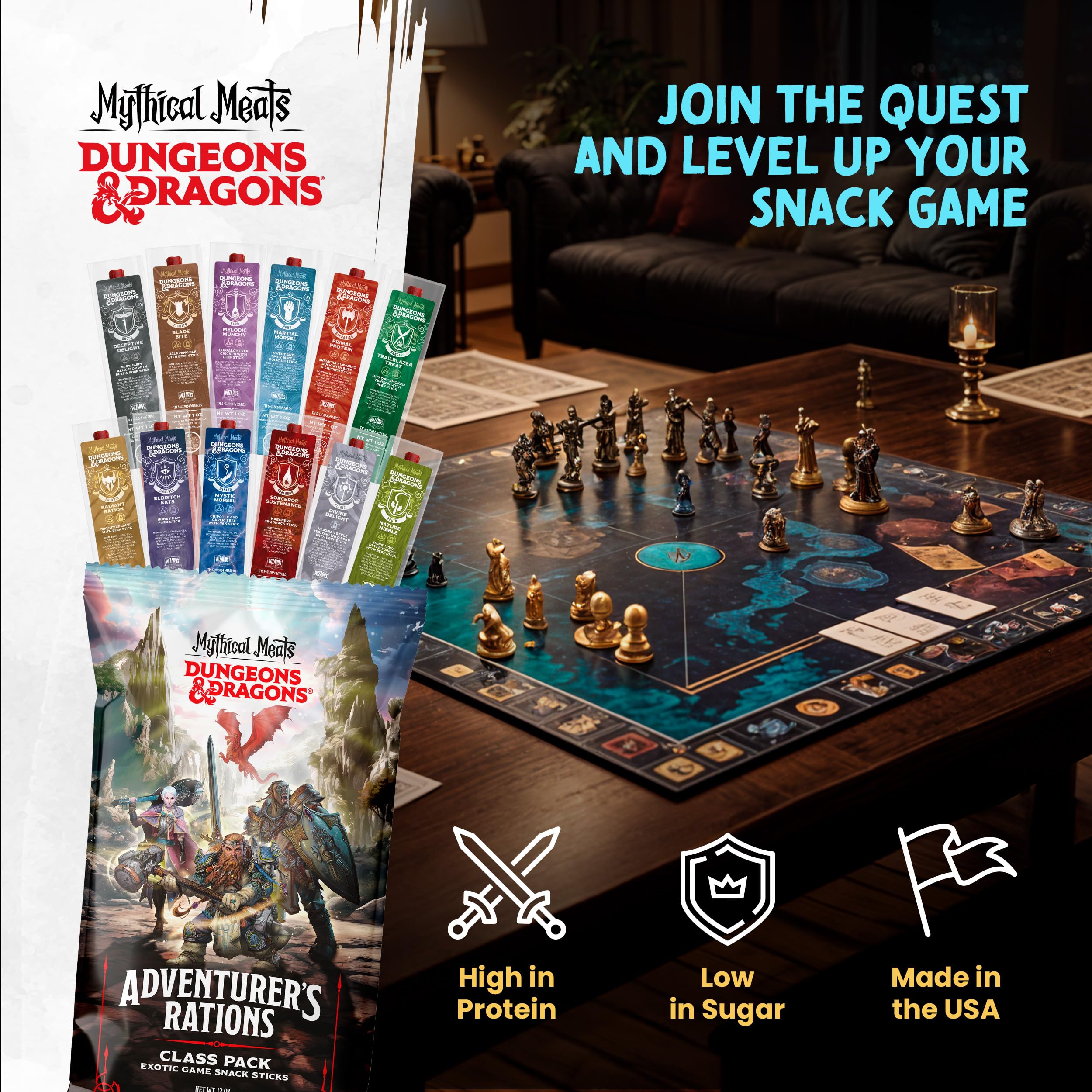 Mythical Meats alligator jerky adventurous bite perfect for on-the-go.