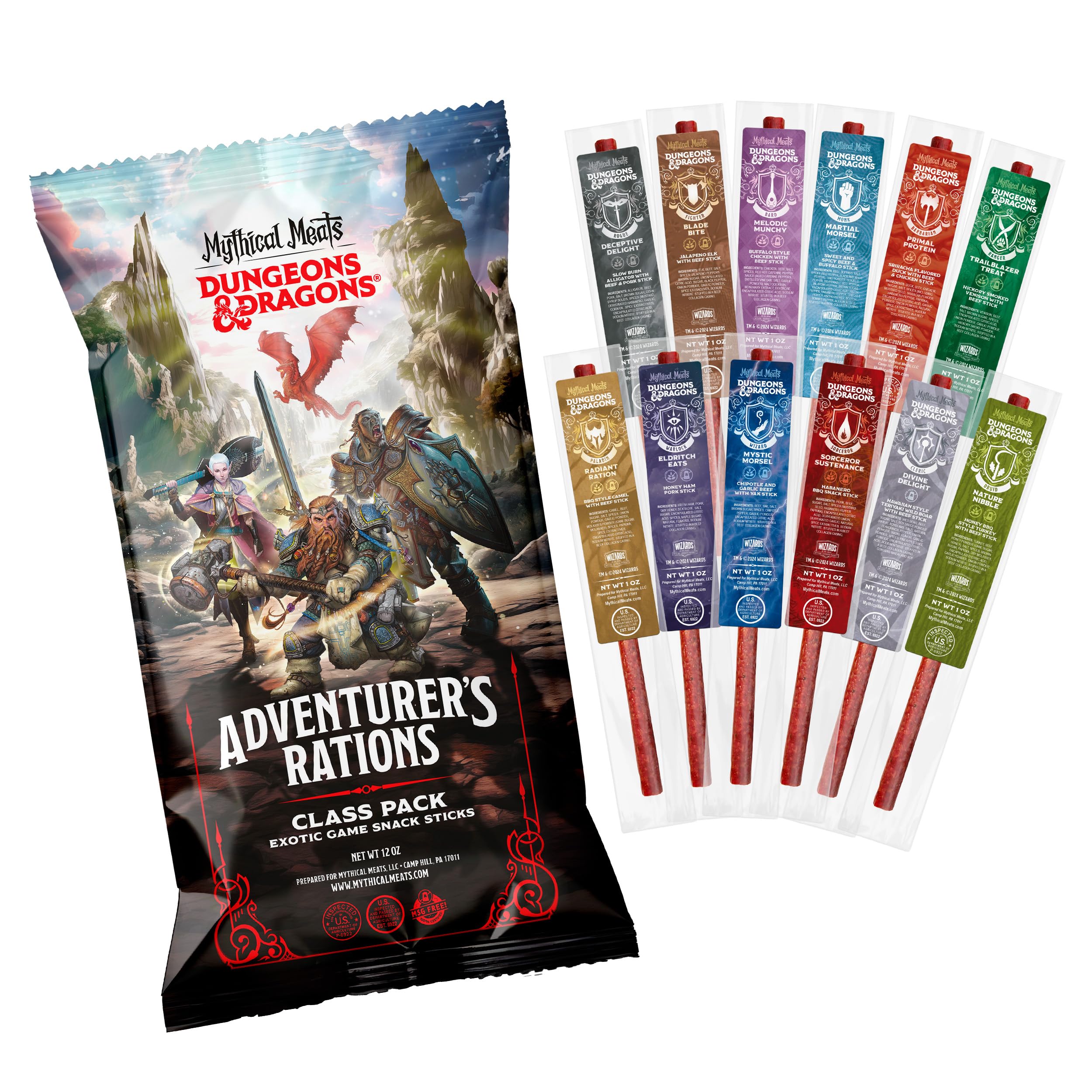 Mythical Meats beef jerky variety pack ready for bold snacking on adventures.