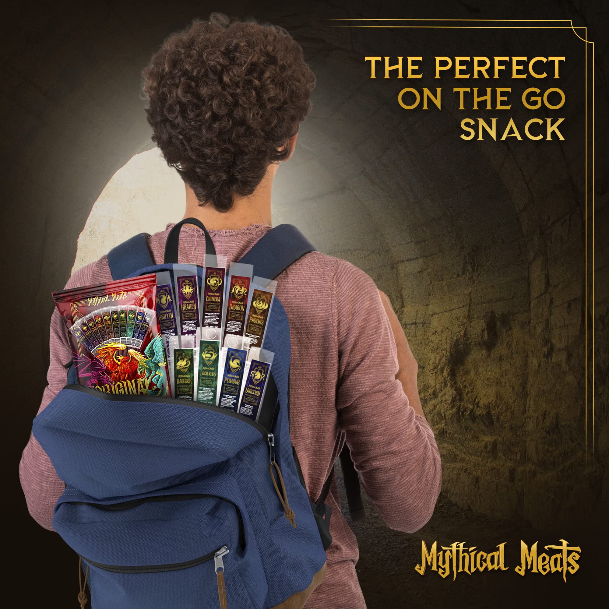 Mythical Meats opened sticks texture closeup invites tasting.