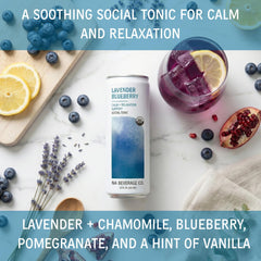 Low sugar botanicals and tea blend in NA Beverage Social Tonic.