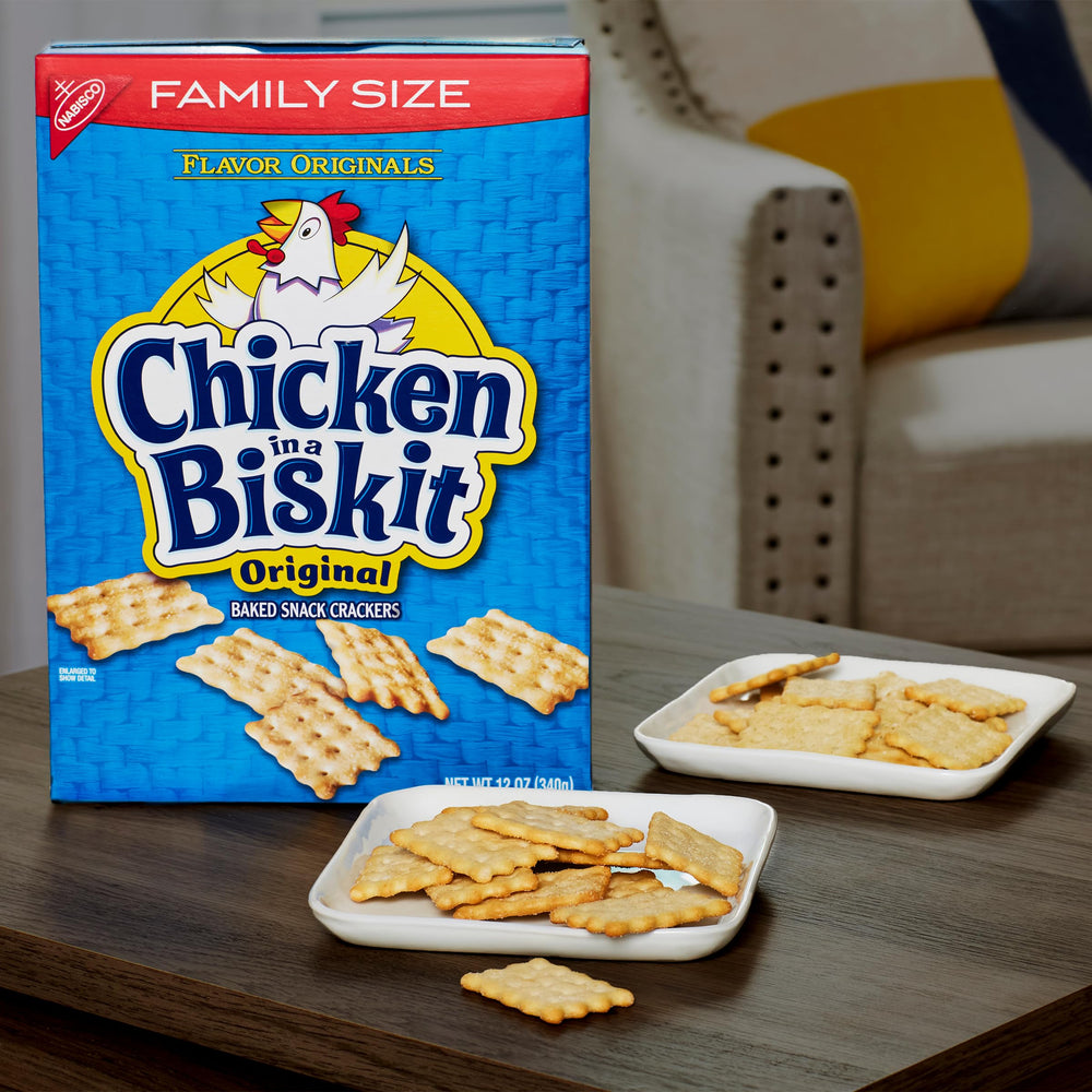 NABISCO CHICKEN IN A BISKIT on a charcuterie board with meats and cheese.