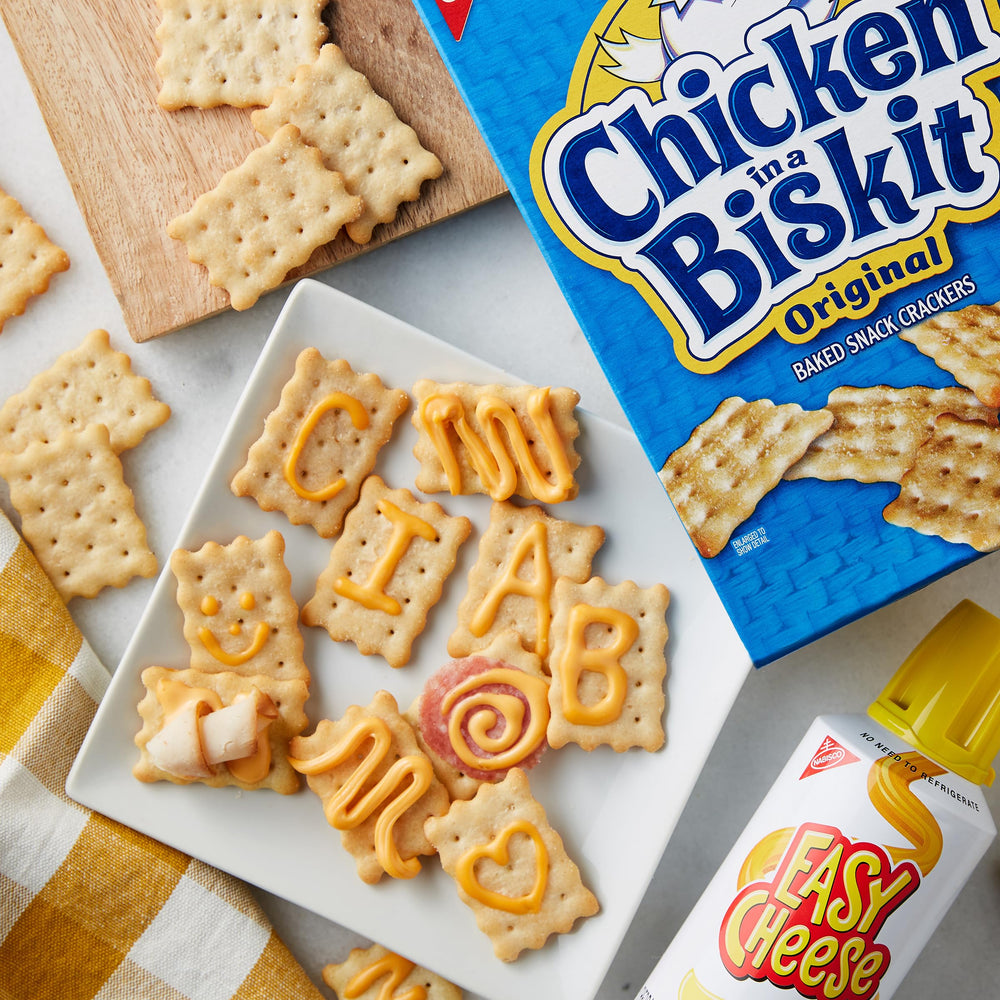 NABISCO CHICKEN IN A BISKIT while traveling, portable snack on the go.