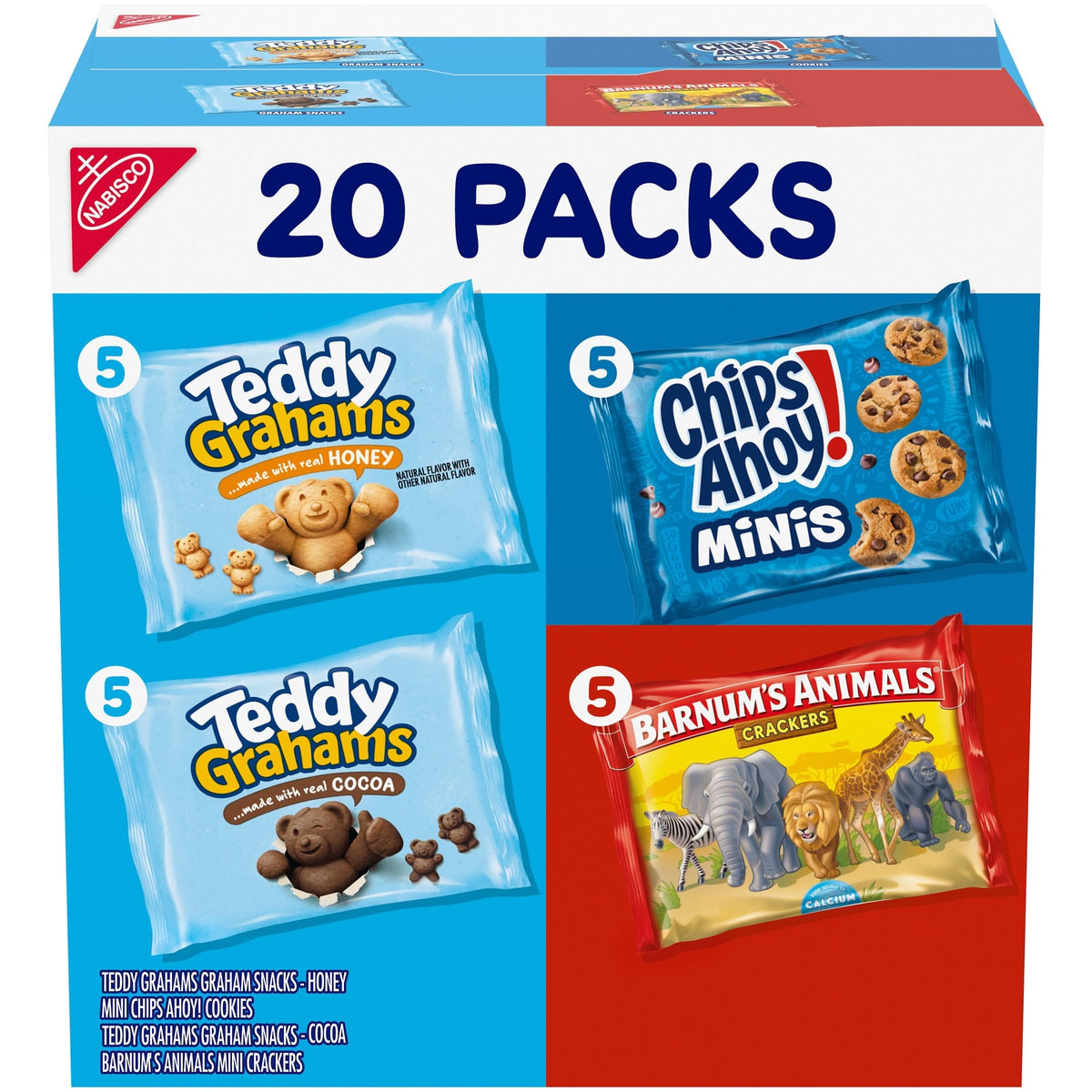 Nabisco Fun Shapes Variety Pack box view for easy lunches and on-the-go snacking