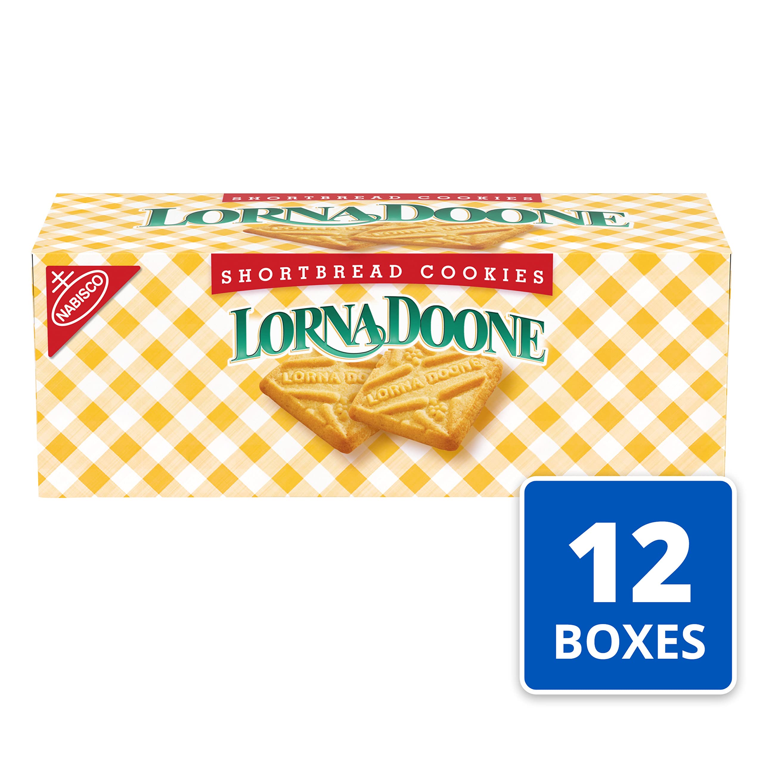 Square design Nabisco Lorna Doone cookies suitable for anytime snacking.