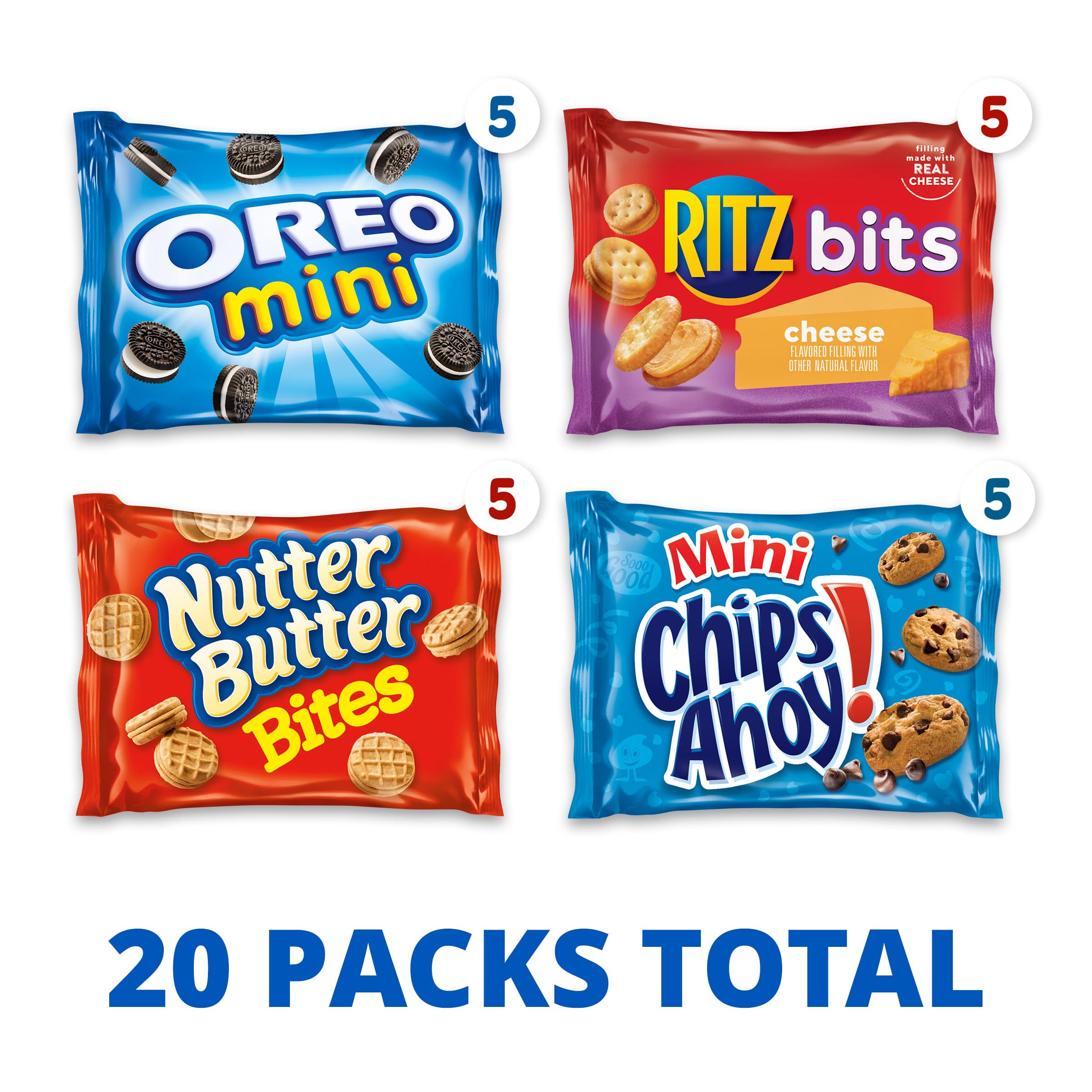 Nabisco RITZ Bits Cheese crackers in a compact pack for savory crunch.
