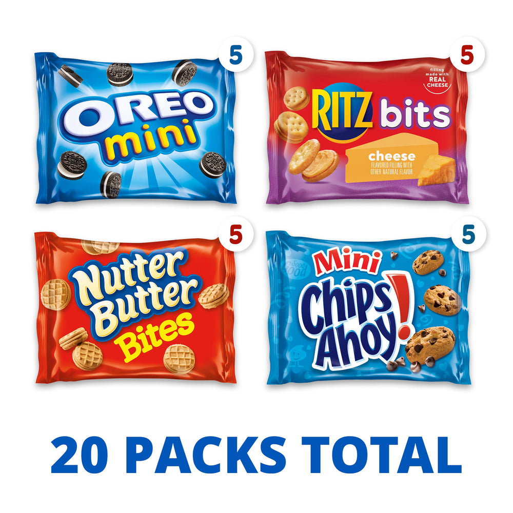 Nabisco RITZ Bits Cheese crackers in a compact pack for savory crunch.