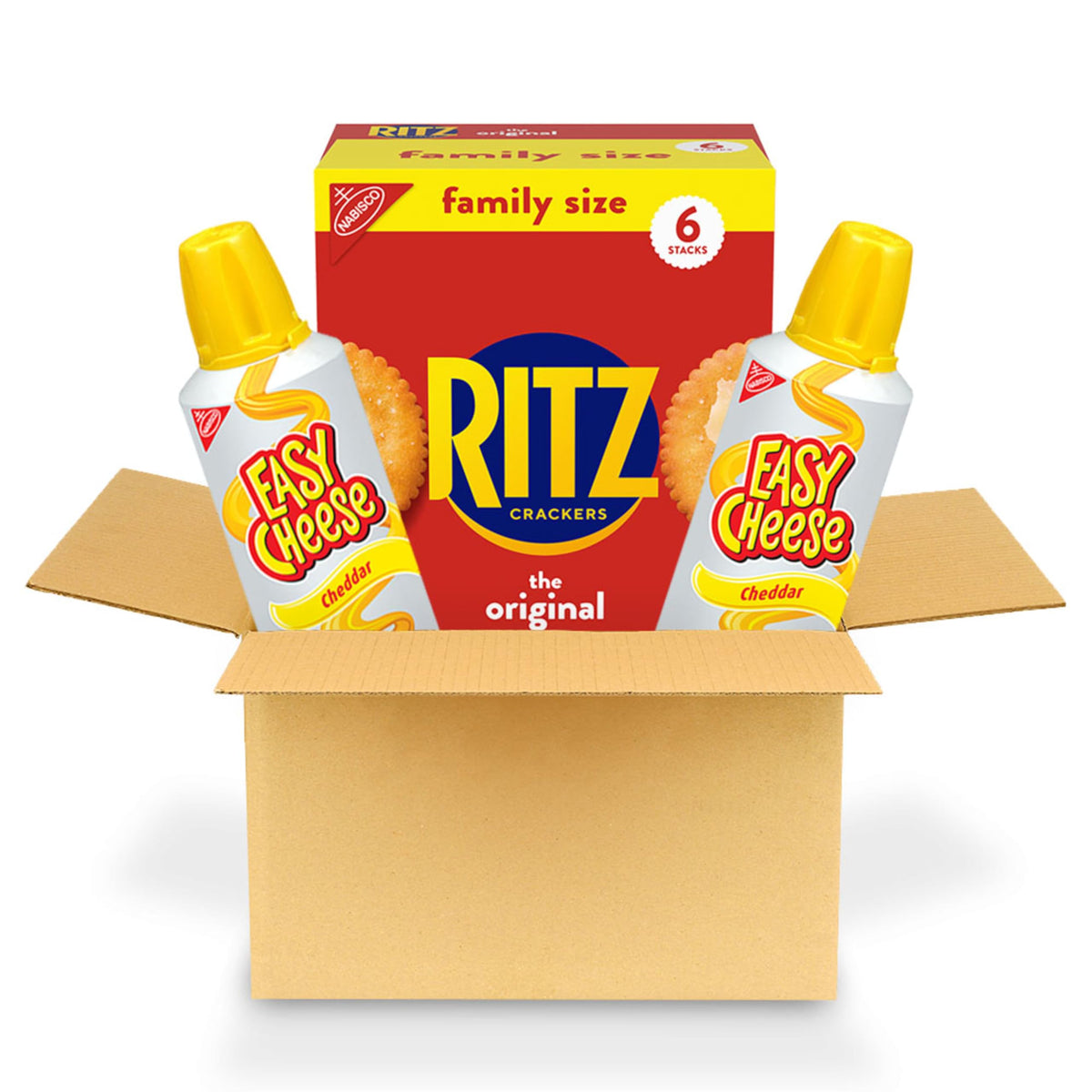 NABISCO RITZ Original Crackers front box, ideal for everyday snacking.