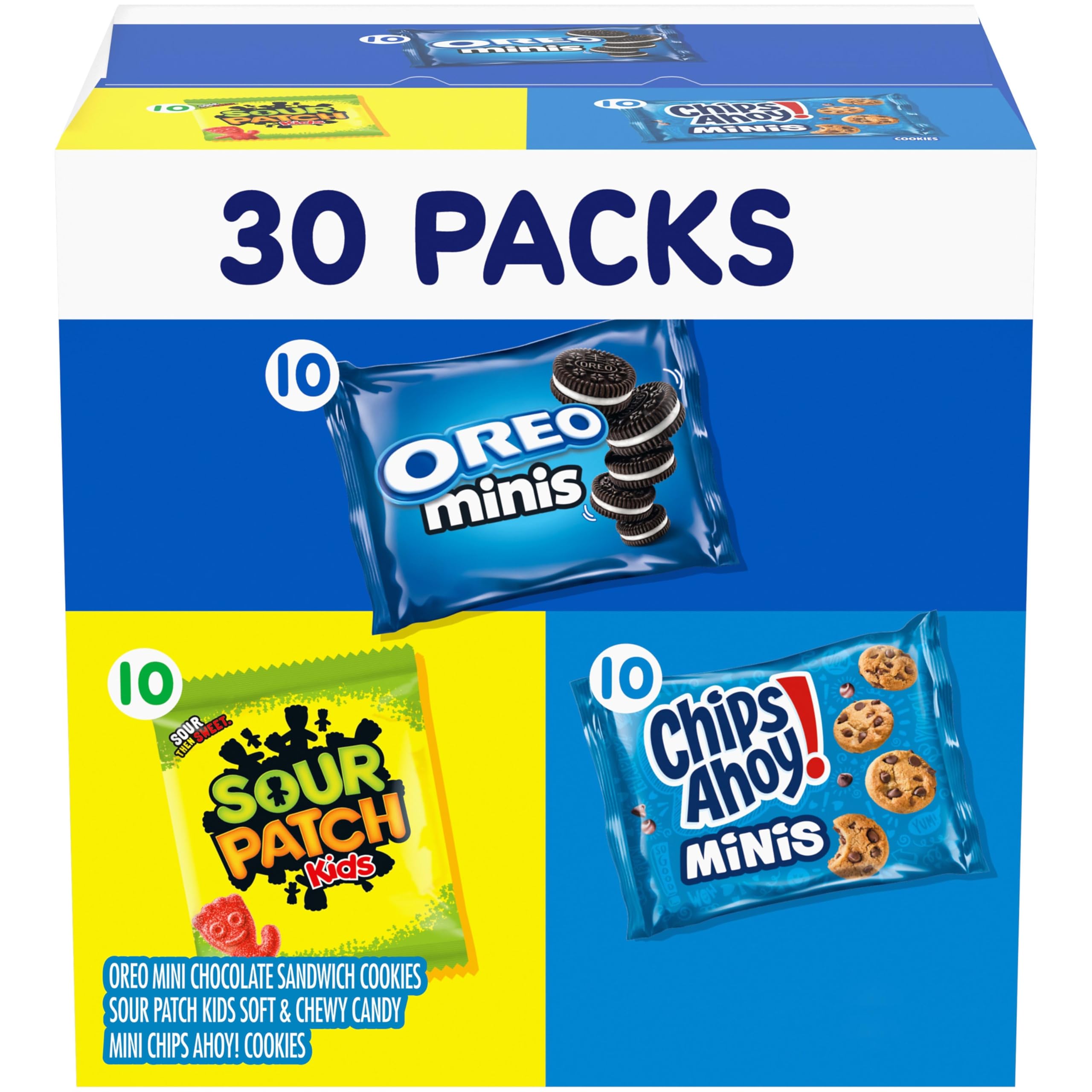 Nabisco variety pack 30 snack packs for easy pantry planning.