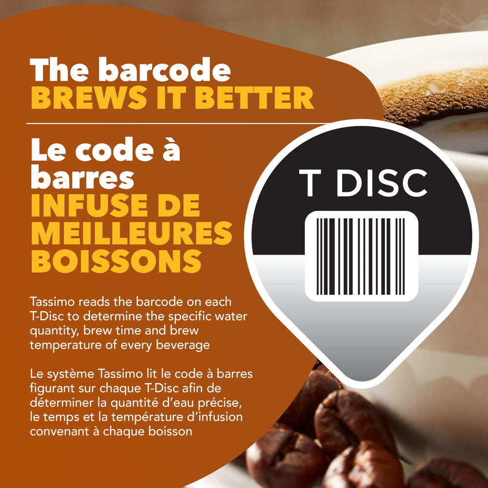 Cup being infused from a Nabob Tassimo disc with hazelnut sweetness.