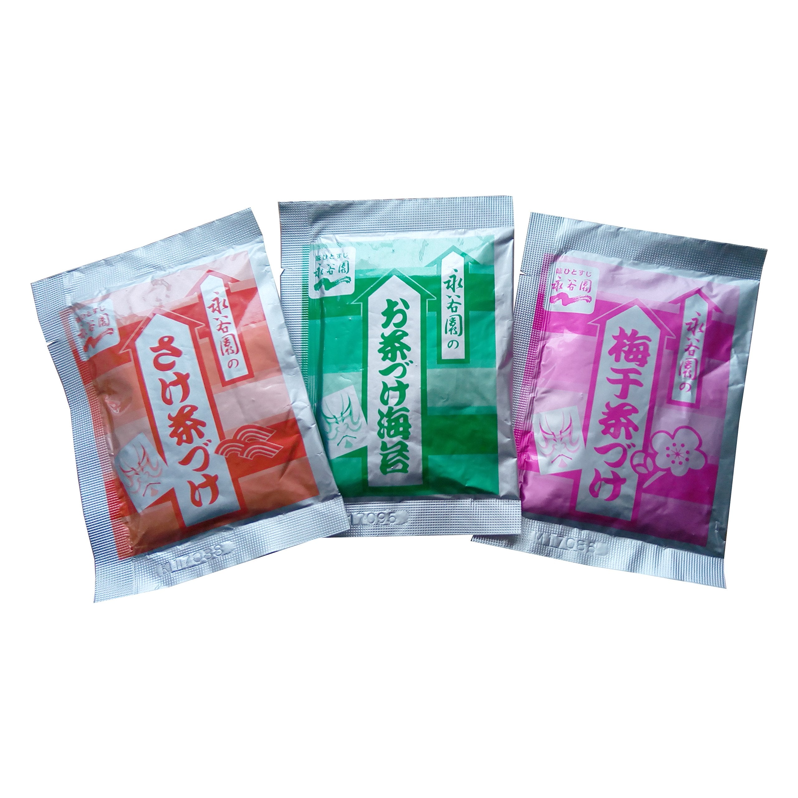 Nagatanien Ochazuke Nori display with sachets, easy snack option.