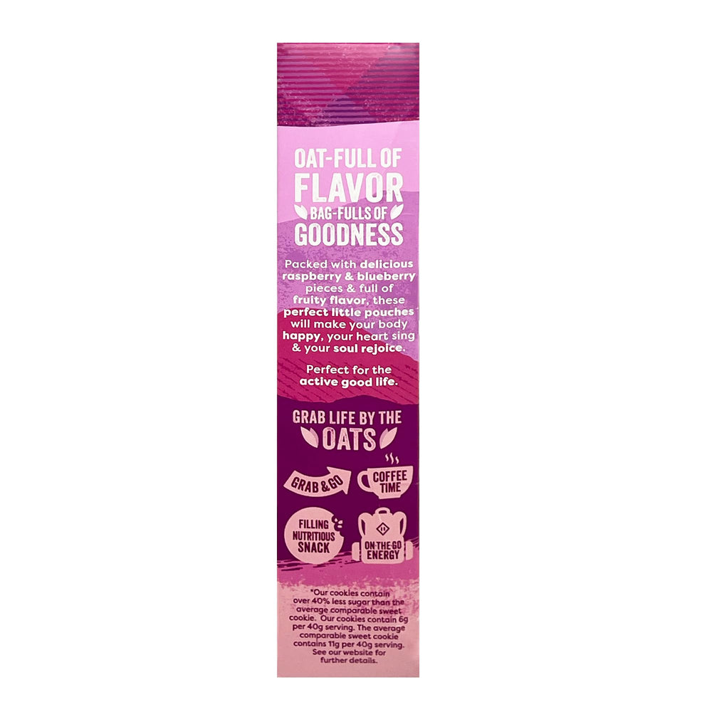 Golden baked Nairn's biscuit with fruit visible, ideal for on-the-go breakfasts.
