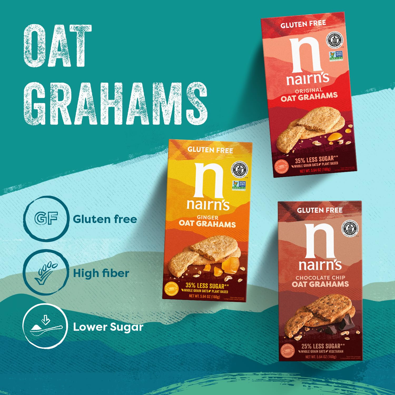 Fruit-filled Nairn's biscuit on a pantry shelf, a convenient pantry staple.