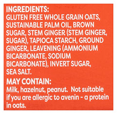 Stacked Nairn's gluten-free stem ginger oat grahams for convenient snacking