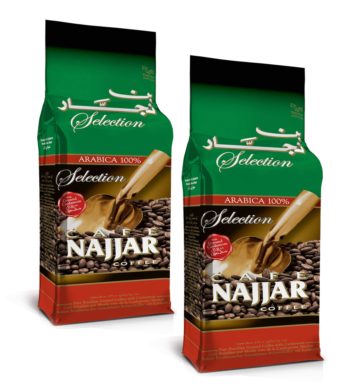 Cafe Najjar classic cardamom pack highlights a premium Turkish coffee ritual.