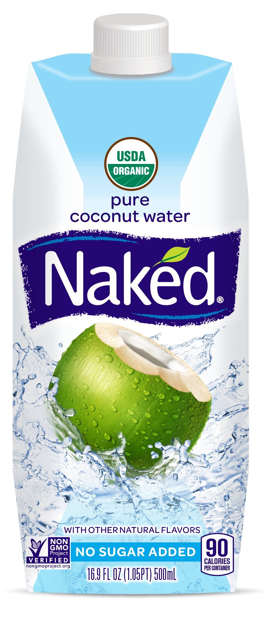 Naked Coconut Water 12-pack bottles for natural hydration after workouts