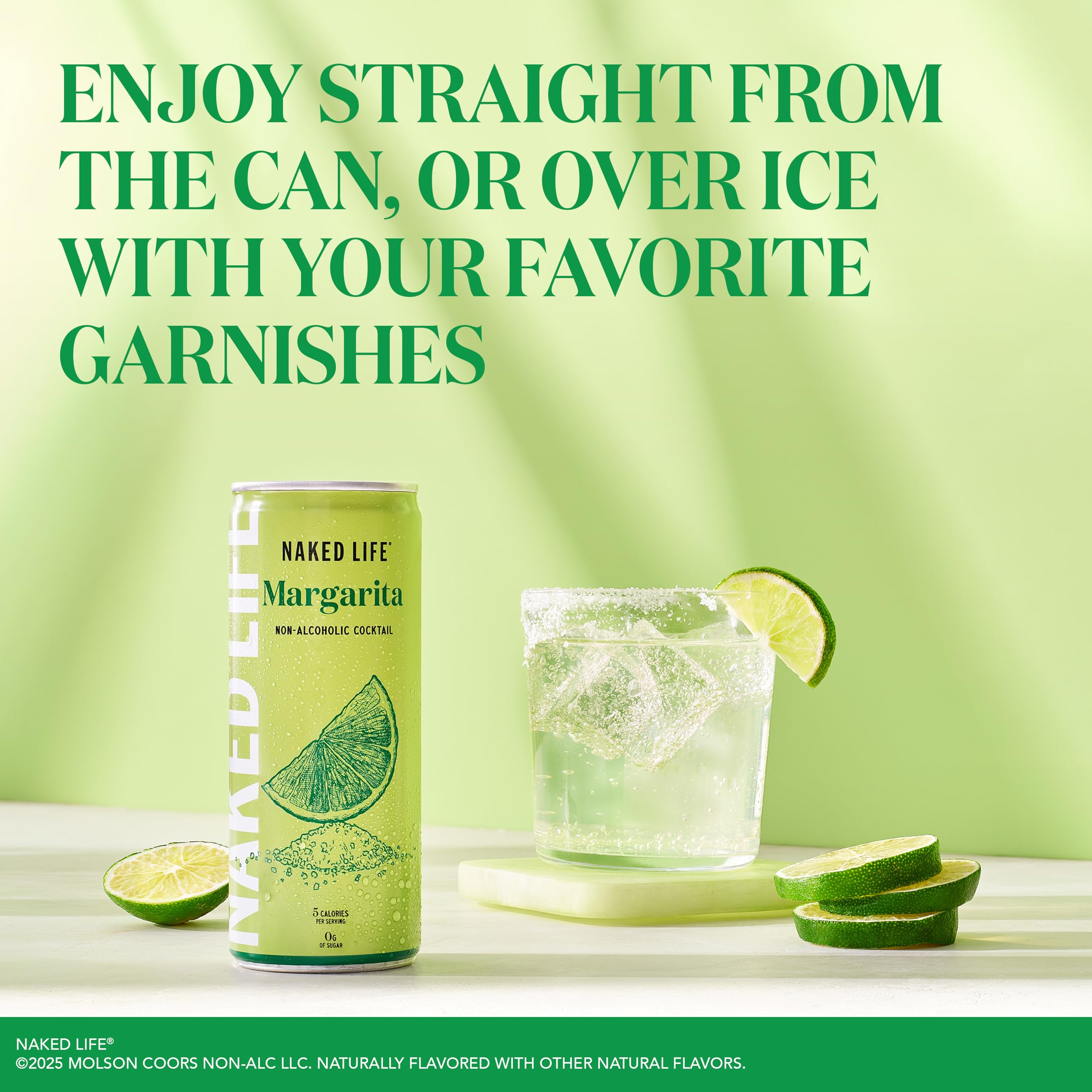 Naked Life Margarita citrus splash highlights lime aroma and zesty profile