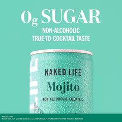 Naked Life Mojito glass with mint and lime garnish