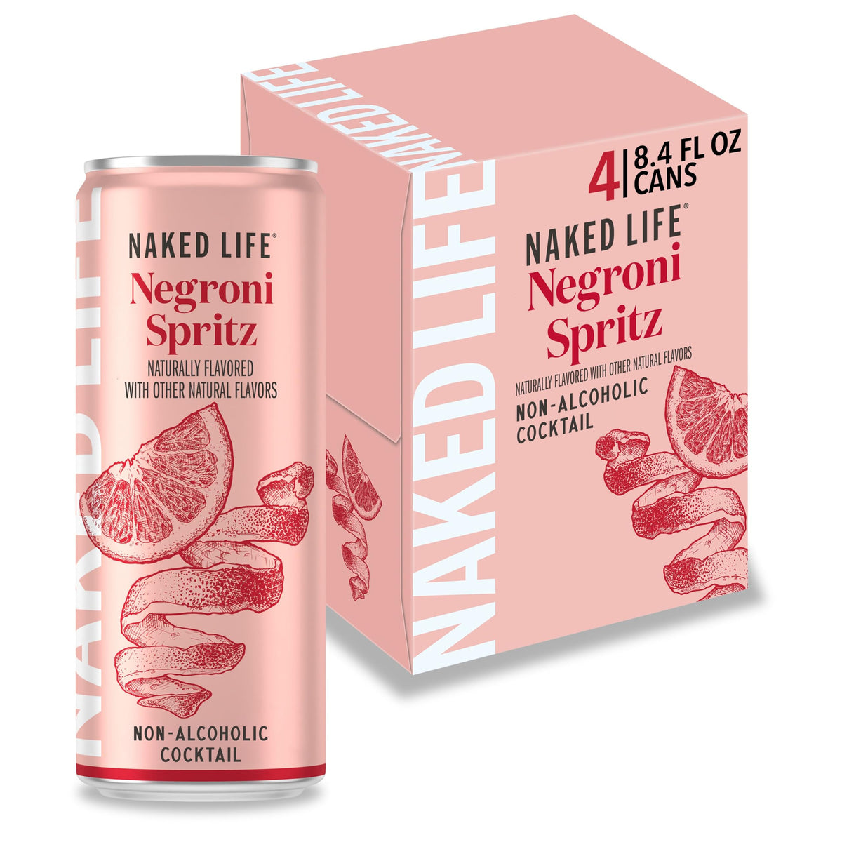 Naked Life Negroni Spritz bottle pour showcases true cocktail flavor with zero sugar