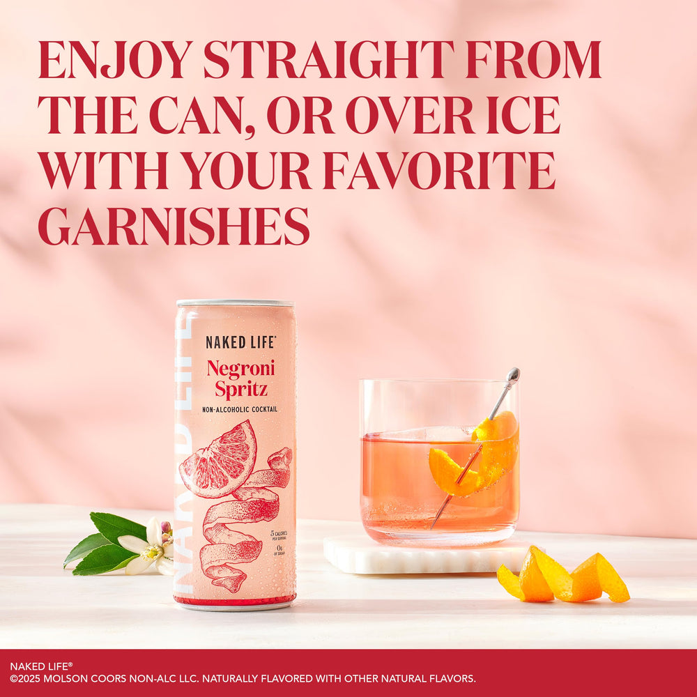 Naked Life Negroni Spritz zero-sugar promise supports lighter sipping