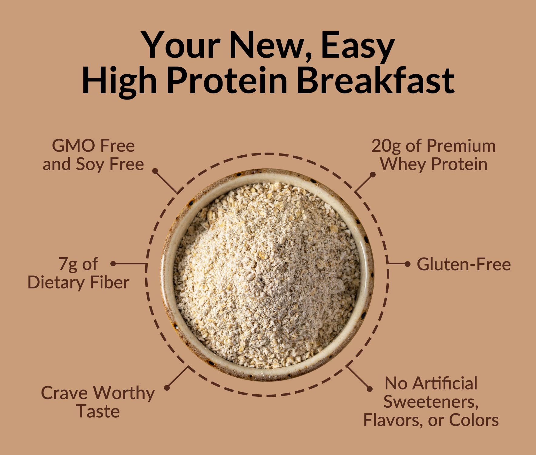NAKED OATS Double Chocolate served in mason jar for easy on-the-go meals.