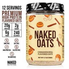NAKED Oats gluten-free oats bowl illustrating fiber-rich breakfast option.
