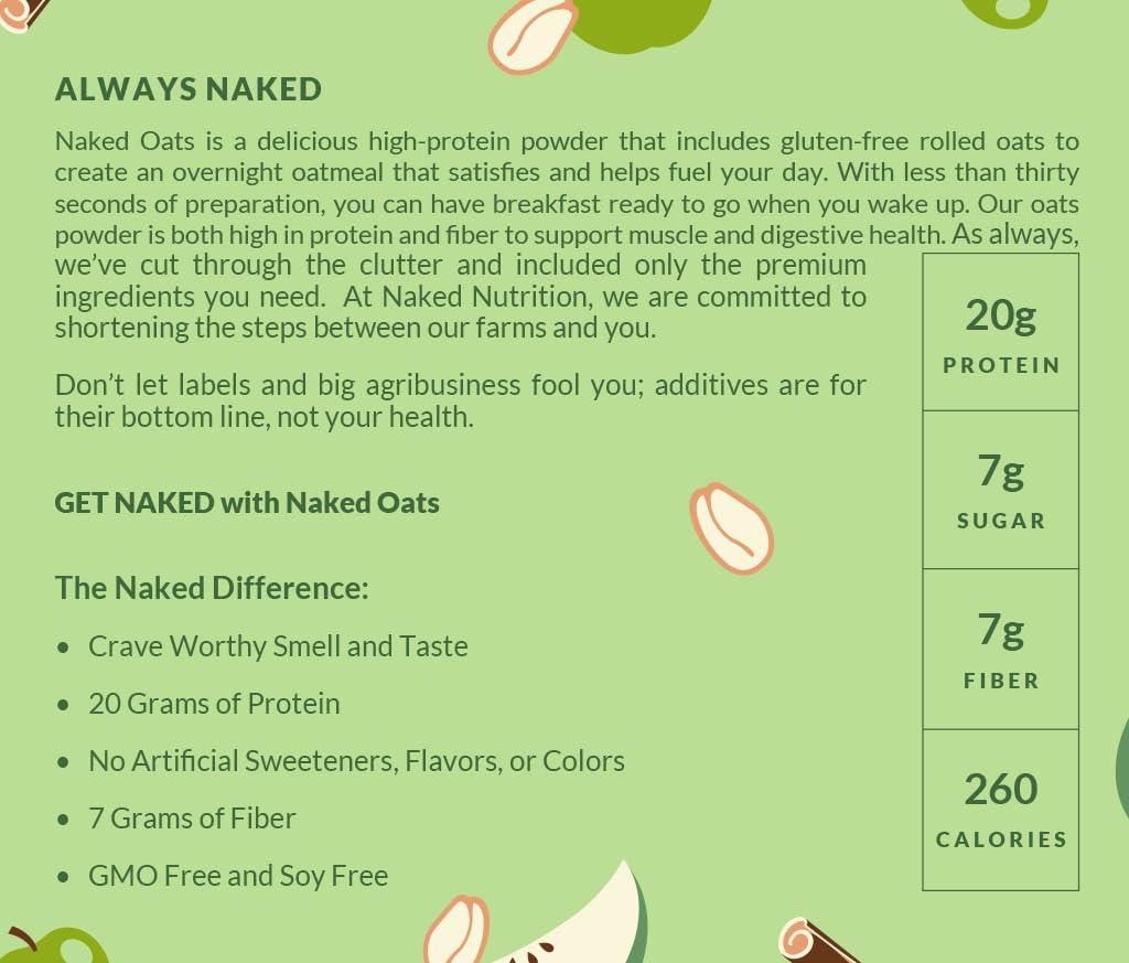 Naked Oats natural flavors with cinnamon and salt