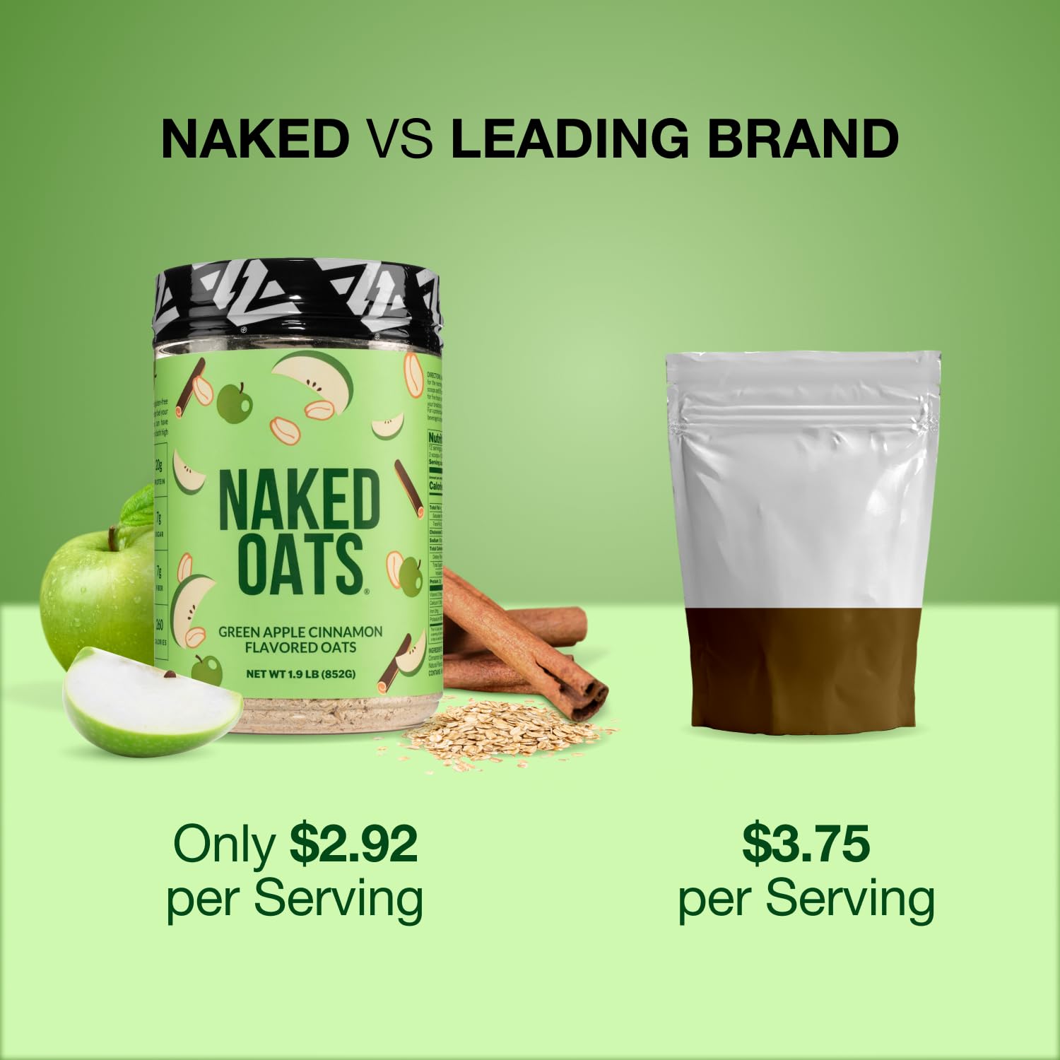 Naked Oats organic chia protein powder scoop