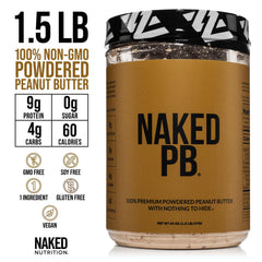 Naked PB label shows no additives, emphasizing purity