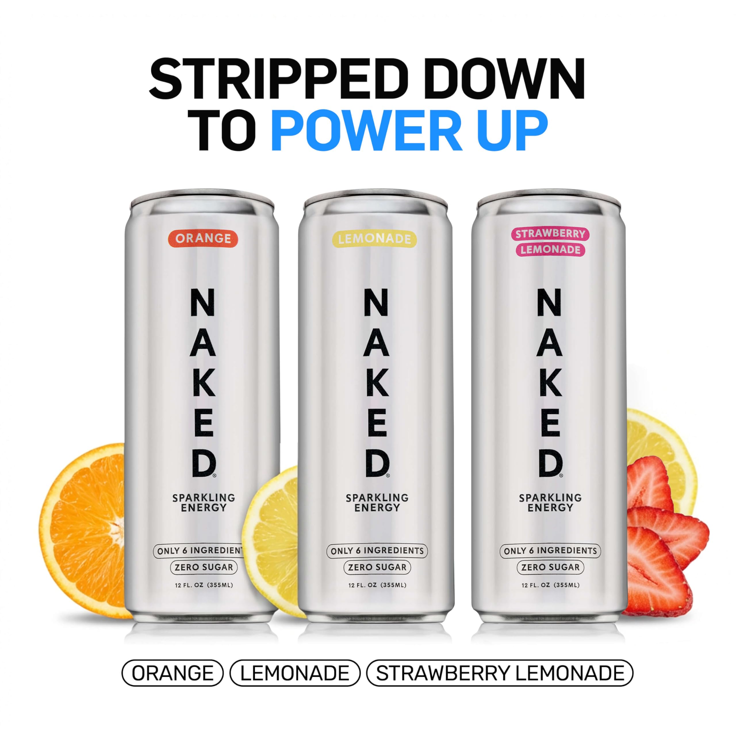 NAKED Sparkling Energy Lemonade lifestyle scene suggests on-the-go energy for busy days.