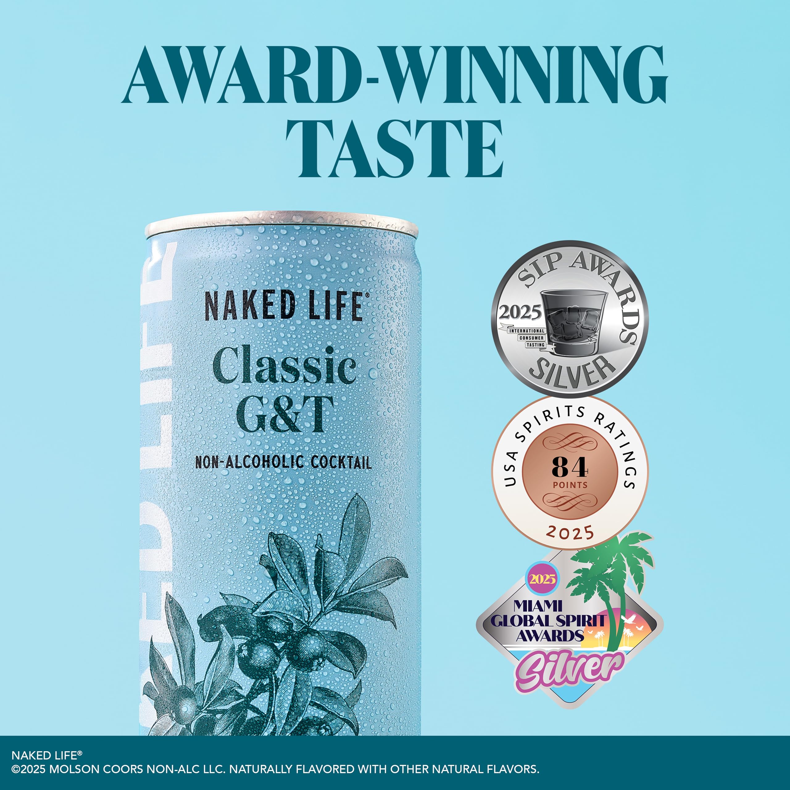 Naked Life Classic G&amp;T with citrus slice suggests bright garnish and aroma.
