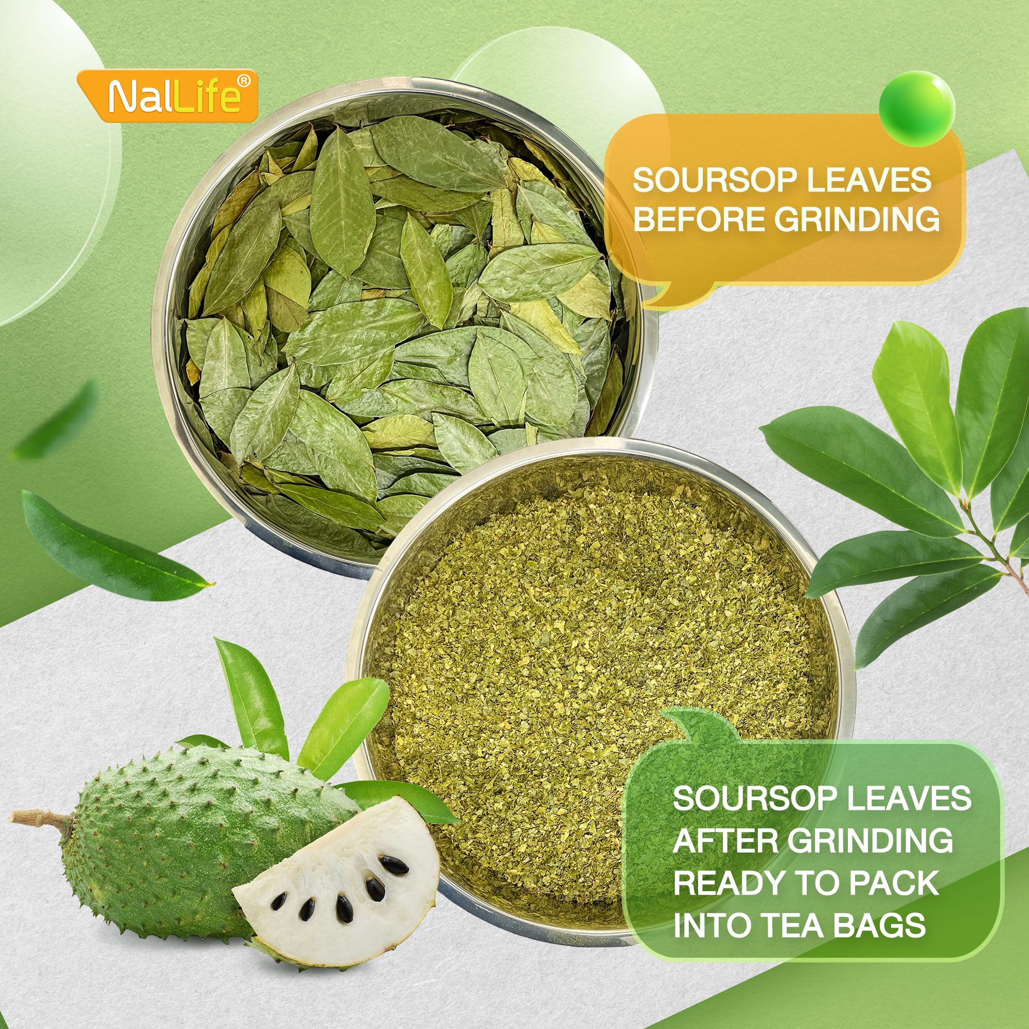 NalLife plantation sourced soursop leaves emphasize authenticity