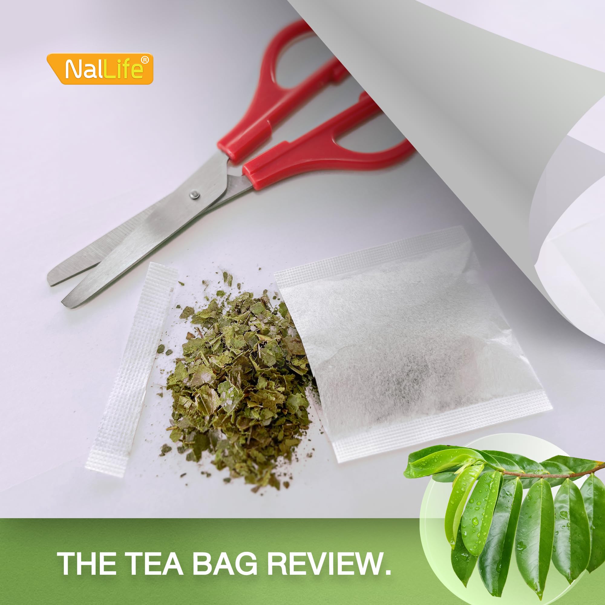 NalLife tea with visible leaf pieces signals quality